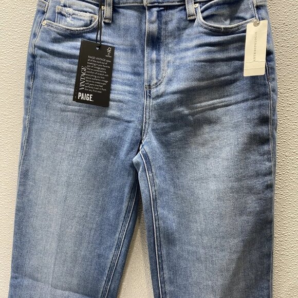 Paige Women’s High-Rise “Laurel” Bootcut Jeans w/ Raw Hem - Picture 13 of 14